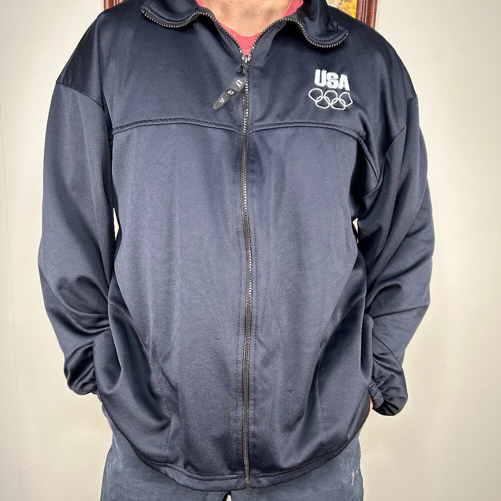 Vintage Usa Olympic Committee Track Jacket Men's … - image 1